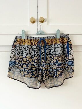 Clover Canyon Silk Blend Printed Shorts Drawstring Size M